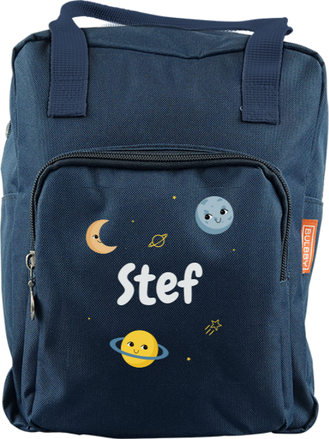 Rugzak classic in ruimtethema met nama, manen en planeet