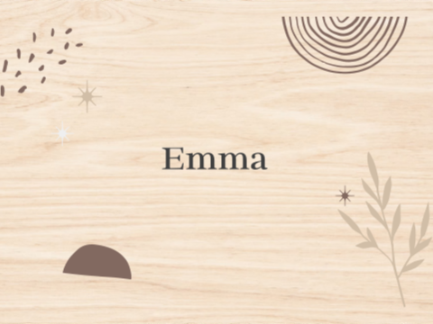 Herinneringskist groot met naam in bohostijl