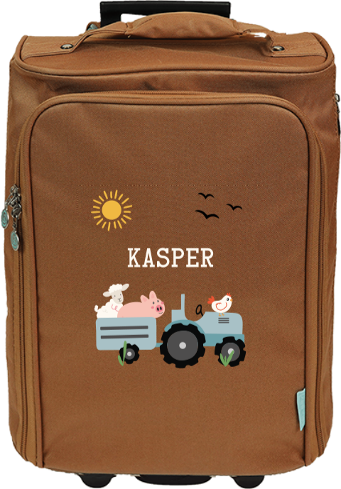 Kindertrolley met naam en boerderijthema 