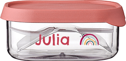 Mepal fruitbox met naam en regenboog