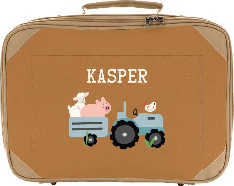 Koffertje met naam en boerderijthema