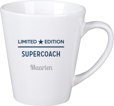 Latte mok super coach en naam
