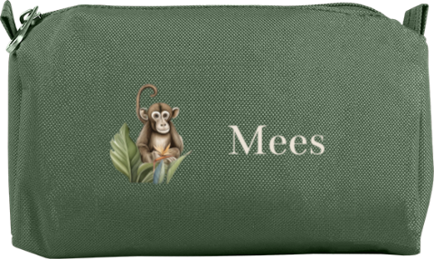 Etui met naam en aap