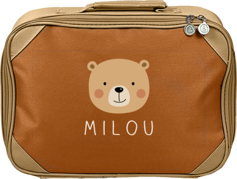 Koffertje met naam en beertje