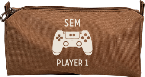 Etui met naam en controller