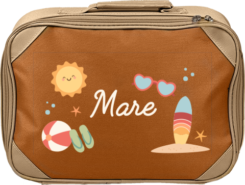 Koffertje met naam en zomers design