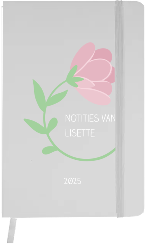 Notitieboekje met naam en mooie bloem