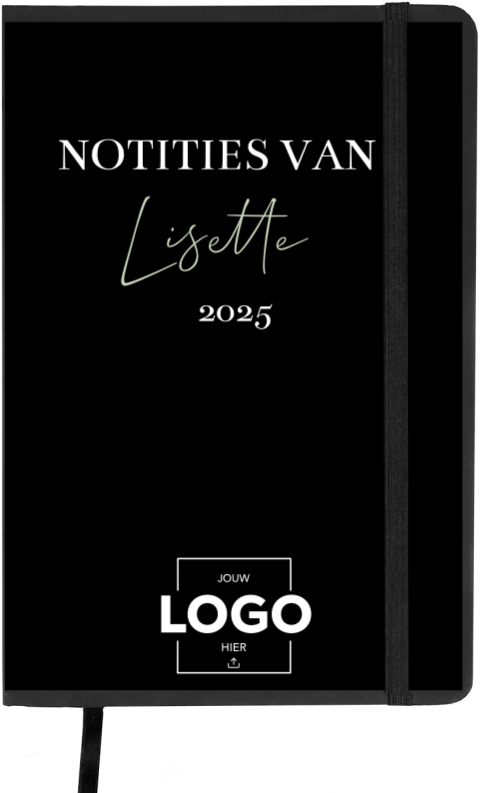 Notitieboekje met naam en zakelijk logo