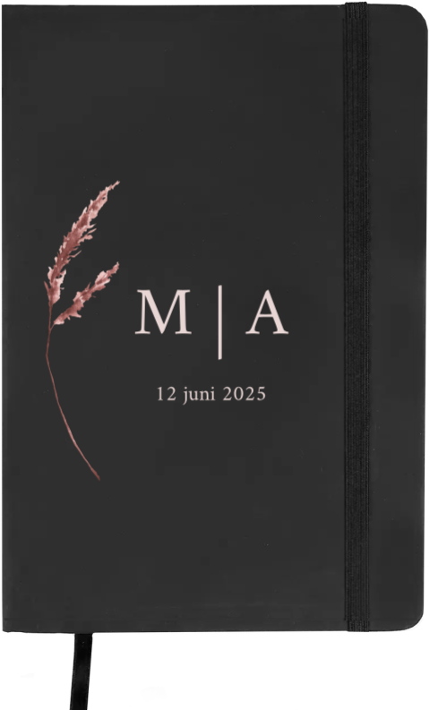 Notitieboek bruiloft met initialen