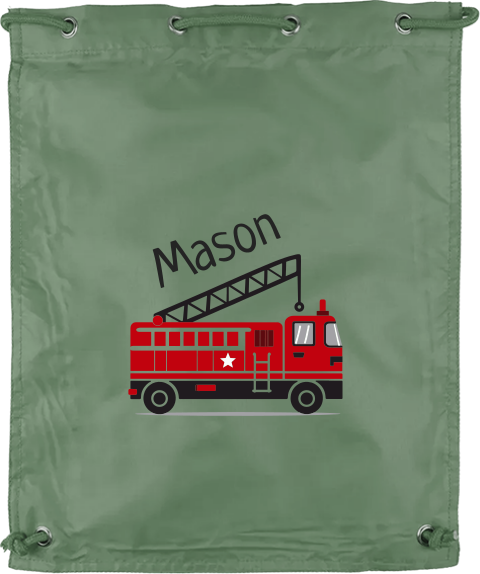 Gymtas met brandweerwagen en naam