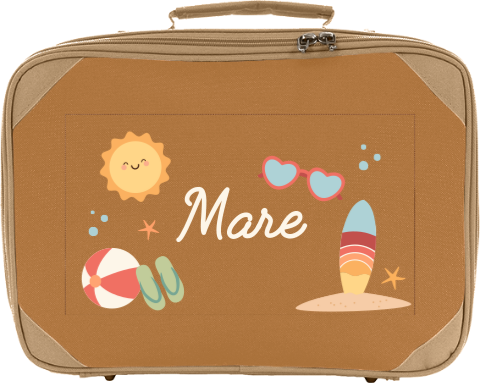 Koffertje met naam en zomers design