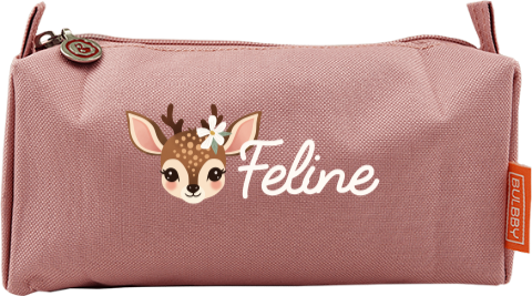 Lieve etui met naam en hertje