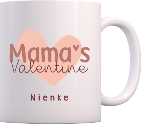Mok met naam voor valentijn
