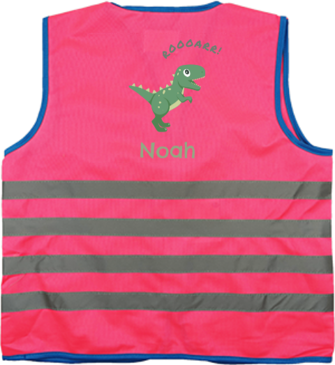 Veiligheidsvestje met naam en baby dino
