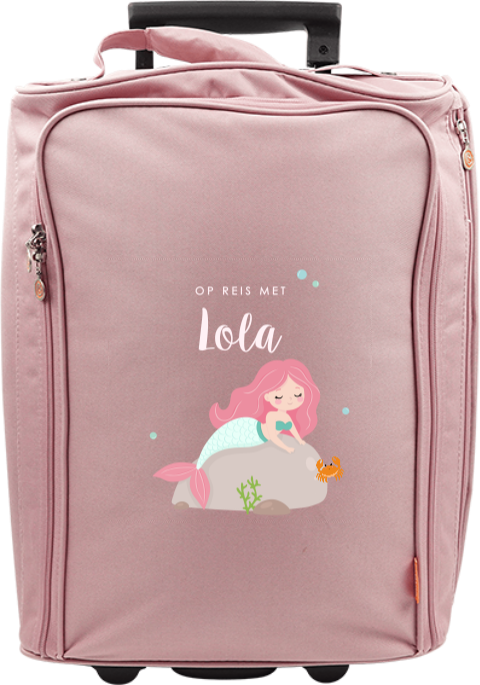 Kindertrolley met naam en zeemeermin