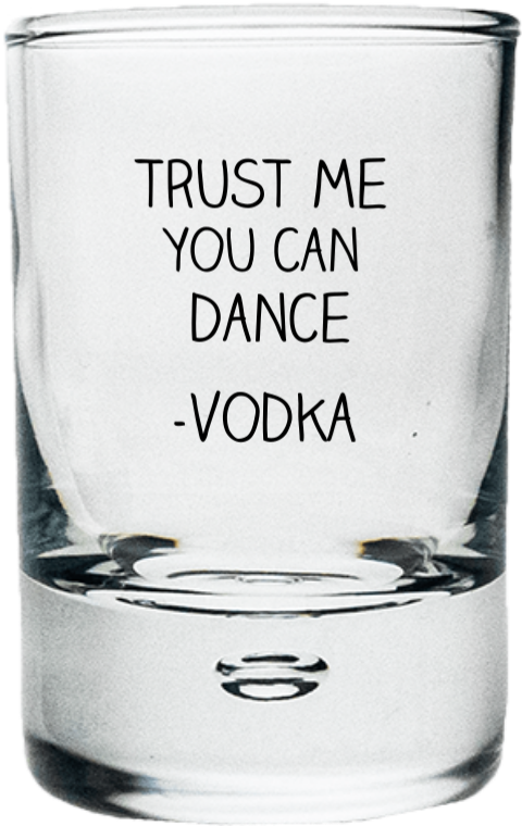 Shotglas met tekst