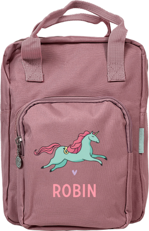 Rugtas Classic met unicorn en naam