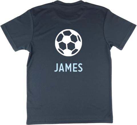 Sportshirt kind met naam en bal
