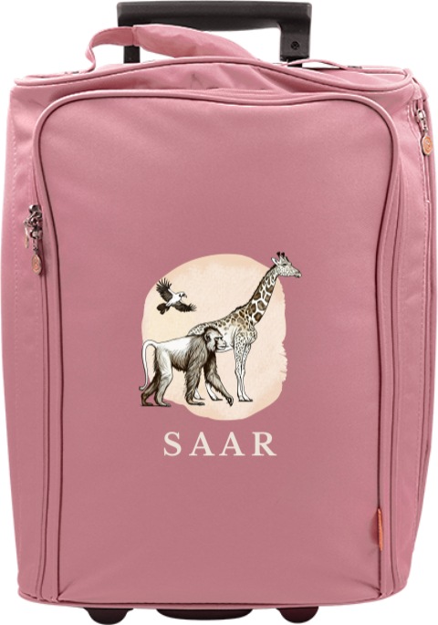 Kindertrolley met naam en jungle thema