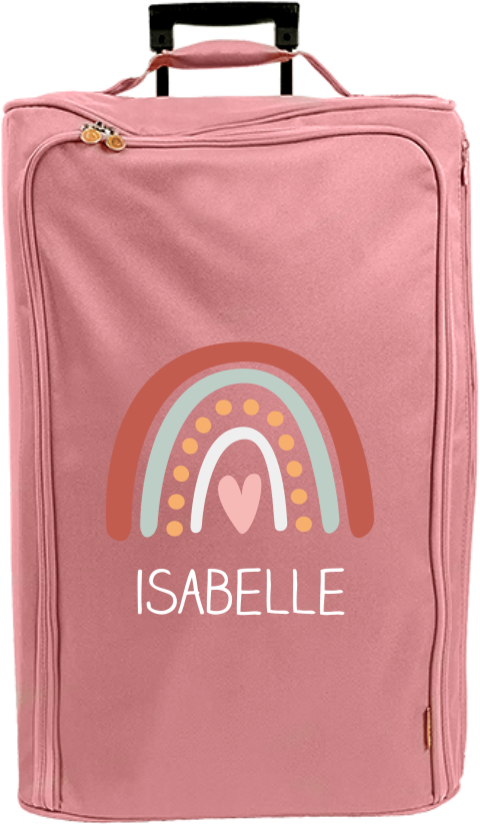 Reistrolley XL met naam en regenboog