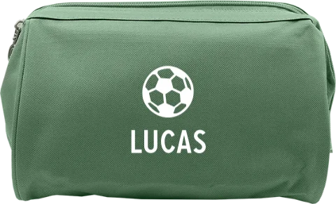 Toilettas met naam en voetbal