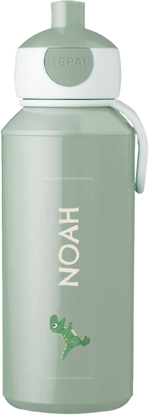 Mepal pop up drinkfles campus met naam en baby dino