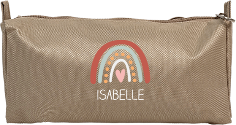 Etui met naam en regenboog