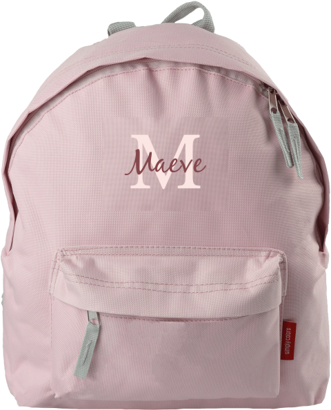 Rugzak kind met naam en initiaal