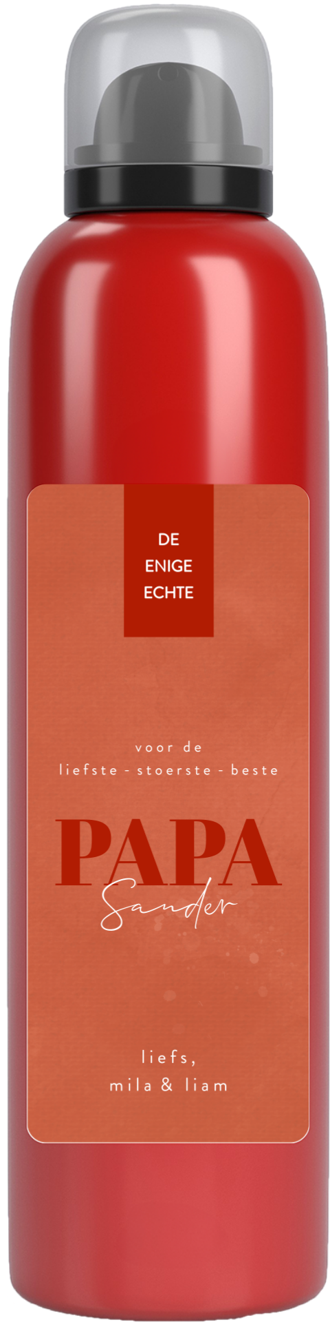 Douchefoam vaderdag met eigen tekst