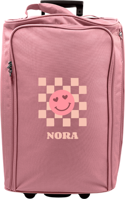 Reistrolley retro met naam en smiley