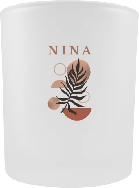 Waxinelichthouder met naam in bohemianstijl