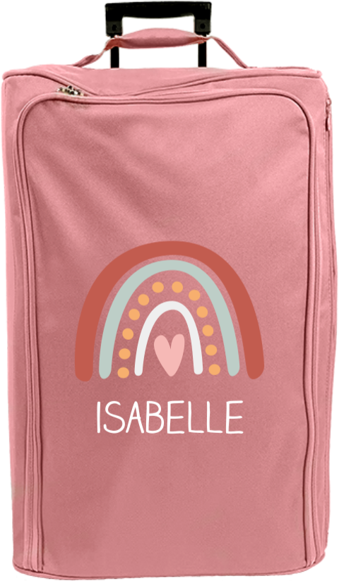 Reistrolley XL met naam en regenboog