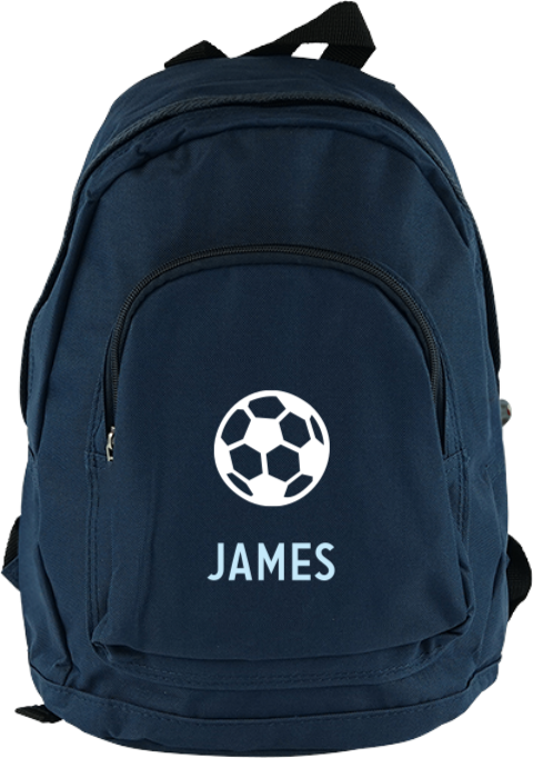 Junior rugzak met voetbal en naam