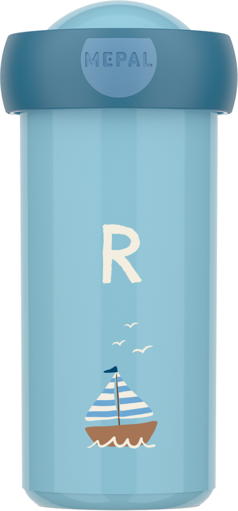 Mepal schoolbeker Campus met initaal en bootje