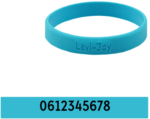 SOS armband gegraveerd met naam