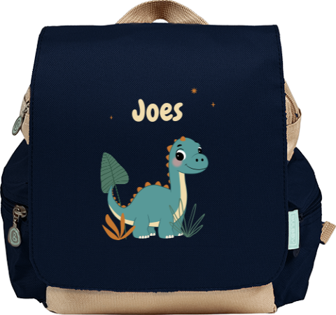 Rugzakje met dino en naam