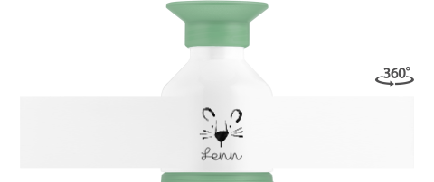 Dopper drinkfles met lijntekening tijger en naam