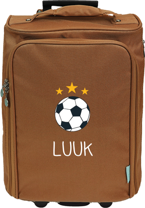 Kindertrolley met naam, voetbal en sterren