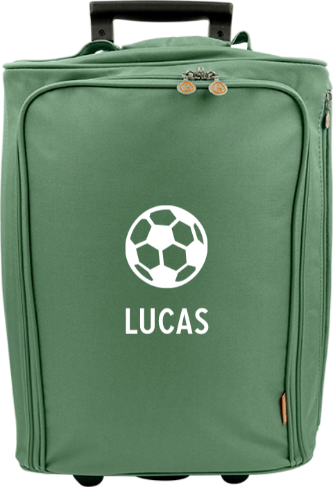 Kindertrolley met naam en voetbal