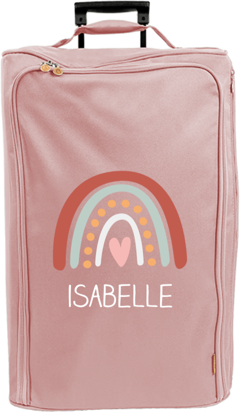 Reistrolley XL met naam en regenboog