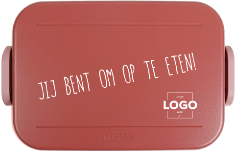 Mepal broodtrommel TO GO met logo en tekst