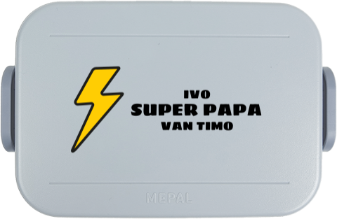 Mepal broodtrommel To Go met bliksem voor vaderdag