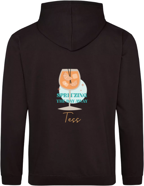 Hoodie volwassenen met naam en aperol spritz