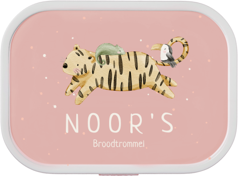 Mepal broodtrommel Campus avontuurlijk met dieren en naam