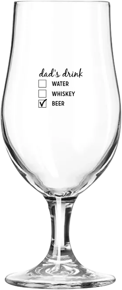 Bierglas met naam voor papa
