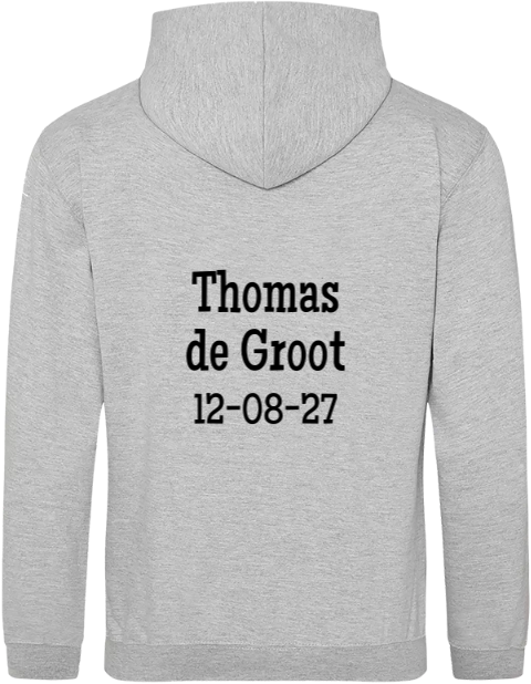 Hoodie volwassenen met naam