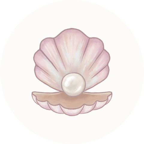 Sluitzegel oesterschelp met parel
