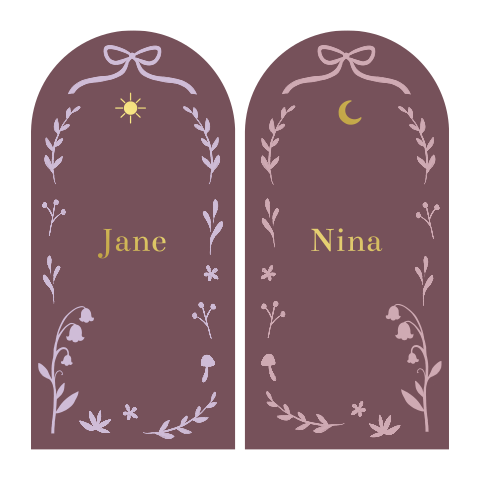 Tweeling geboortekaartjes strikjes folklore