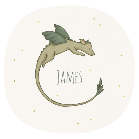 Geboortekaartje draakje groen