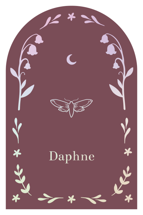 Boog geboortekaartje folklore holografisch folie